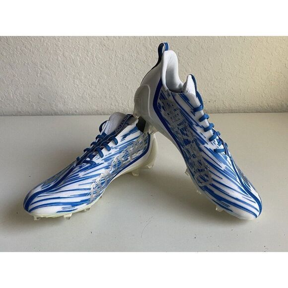 Adidas Adizero 12.0 Football Cleats HR1594 Blue Ice Splash Promo Men’s Sz 12 - Picture 1 of 11